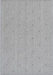 Vanuatu Walasi Ash Geometric Flatweave Rug