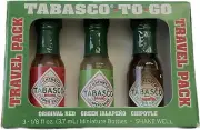 Tabasco Mini To Go Travel Gift Pack: Original Red, Green Jalapeno, Chipotle
