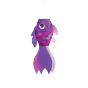 15" Lavender Damsel Fish Windsock
