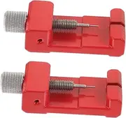 Angoily 2 Sets Tape Remover Wrist Watch Watches Watch Bracelet Spring Bar Pliers Watch Band Link Pins Watch Link Removal Tool Kit Watch Batteries Adjustable Chrome Vanadium Steel Red