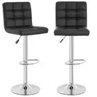 Modern Bar Stool Set Of 2 Barstools Height Adjustable Counter Height Swivel Bar