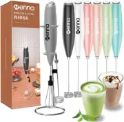 Milk Frother with Stand Battery Operated Foam Maker Frother Wand for Coffee, Lat