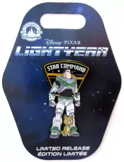 DISNEY 2022 PIXAR PIN - STAR COMMAND BUZZ LIGHTYEAR & SOX THE CAT PIN - LR