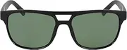 [Calvin Klein] Men's CK20523S Square Sunglasses, Matte Black/Solid Green/G15, One Size, Matte Black/Solid Green/G15, One Size