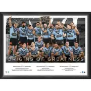 NEW SOUTH WALES NSW BLUES 2021 STATE OF ORIGIN CHAMPIONS FRAMED SPORTSPRINT