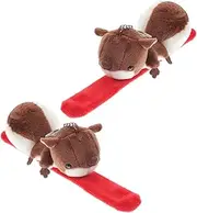 Toyvian Squirrel Shape Snap Bracelets for Soft Animal Slap Bands Adorable Party Accessories Comfortable Design for Fun Playtime