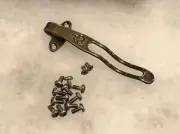 Gold Titanium Deep Pocket Clip & Screw Set For Benchmade Mini 3350 Knife