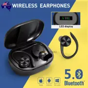 Sweatproof Wireless Bluetooth Earphones Headphones Sport Gym Earbuds with Mic