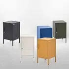 ArtissIn Metal Locker Side Table Storage Sideboard Filing Cabinet MINI White