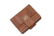 Tosca Women's/Ladie's Card/Cash Holder Multi Slot Wallet Purse 12x2x9cm - Tan