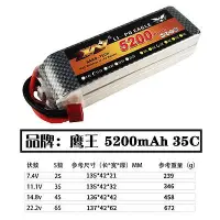 在飛比找Yahoo!奇摩拍賣優惠-35C 5200mah 2S 3S 4S 7.4V 11.1