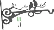 CAXUSD 1 Set Decorative Wall Planter Hook Rustic Iron Flower Basket Hanger for Balcony Outdoor Use Easy Installation Versatile Plant Holder for Home
