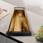 450x190mm Kitchen Sink Drainer Tray Stainless Steel Washing Colander Strainer Basket Brushed Gold
