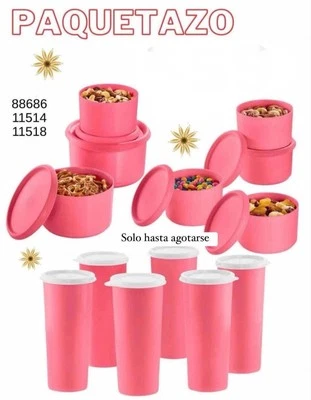 Tupperware Classic Canisters set NEW PINK