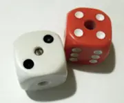 Drum DICE Knobs Red or White Cymbal Stand HI HAT Topper Universal Wing Nut 2 PAK