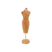 Maine & Crawford Calix 43cm Wood Mannequin Jewellery Holder Storage Natural