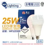 舞光 LED 球泡燈 25W 6500K 白光 E27 全電壓_WF520300