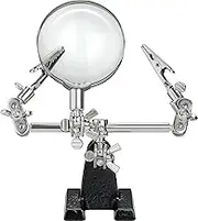 Goobay Soldering Aid Station with Magnifying Glass - Versatile Soldering Iron Kit, 2 in 1 Soldering Station for Efficient, Precise Soldering Tasks