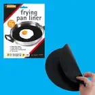 24cm Reusable Non-Stick Black Frying Pan Liner for Healthy Cooking