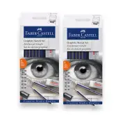 2 Sets of Faber Castell Graphite Sketch Set Drawing Pencils