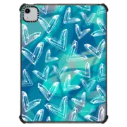 iPad Air (4th/5th gen) iPad Impact Case Dripping Hearts W on BlueTeal