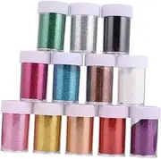 Anneome 12pcs Glitter Bottle Glitter Pearl Powder Nail Pigment Sequins Glitter Nail Powders Sequins for Nail Art Nail Art Sequins Nail Art Glitter Nail Art Pigment Glitter Powders