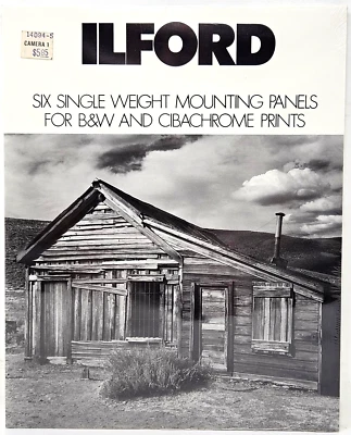 ILFORD Six Single Weight Mounting Panels for B&W & Cibachrome Prints SEALED pack