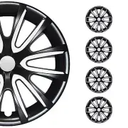 15" Wheel Covers Hubcaps for Toyota Black White Gloss