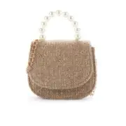 Imoga Kids Tweed Chain Top Handle Crossbody Bag