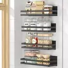 Magnetic Spice Rack for Refrigerator 4 Pack, Moveable Magnetic Shelf for Fridge