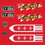 Vintage Cyclops Lightning Pedal Car Decals New