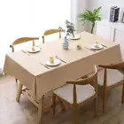 Rectangular Waterproof Tablecloth Solid Colour Table Cover Dining Table