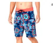 NEW VOLCOM sz 36 board shorts swim trunks July 4th Mod 20 Navy blue red