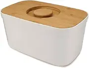 [Joseph Joseph] Bread Bin with bamboo cutting board lid - White