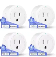 Smart Plug, Smart Outlet Bluetooth Mesh, Works With Alexa Only - 4 Pack