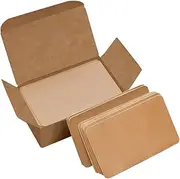 SHINEOFI 300Pcs Blank Kraft Paper Cards, Double-Sided Note Cards for DIY Craft, Study, Memo, Bookmark, 9x5cm