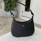 Tory Burch Emerson Saffiano Leather Shoulder Bag in Black 150258 NWT