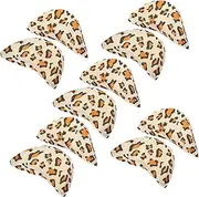 OHPHCALL 5pairs Leopard Pattern Forefoot Half Insoles Thicken Shoe Inserts for High-heels Cushioned Foot Brace Pads Washable and Reusable Comfort for Men and Women