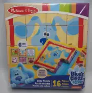 Melissa & Doug Blue's Clues & You Wooden Cube Puzzle 6-in-1 Tray NEW