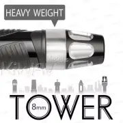 KiWAV Pair Silver Tower Aluminum Bar End weight with Silver Base for Scooter