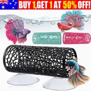 Betta Cave Hammock Fish Tank Decorations Aquarium Hideout Tunnel Accessories AU