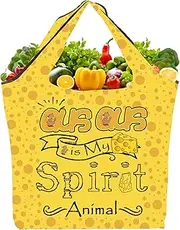 AKTAP Fairy Tales Gifts Fairytale Story Inspired Mouse Foldable Reusable Grocery Bags G-s G-s Fans Totes Cheese Party Favors