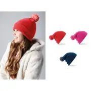 Child Two-tone Pom Pom Hat B450B - Beechfield Junior Snowstar Fashionable Beanie