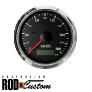 Black GPS Speedometer Gauge 85mm IP67 Hot Rod Custom Ford Chev Holden Speedo