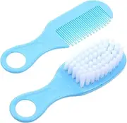 GREENADSCAPE Newborn Baby Brush and Comb Soft Massage Hair Brush Kit Anti-Static Gentle Safe for Sensitive Scalp