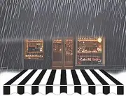 Sun Shade Awning Cover 13x10ft/10x8ft Sun Shade Shelter Replacement Canvas Patio Awning Replacement Cloth Window Door Sunshade Shelter(Black,6.6x5ft- 2x1.5m)