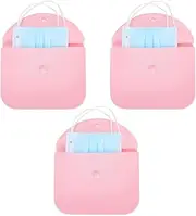 3Pcs Face Mask Organizer, Storage Bag Storage Case Mouth Muffle Holder, Mask Storage Bag, Reusable Silicone Organizer Case, Portable Mouth Covering Organizer Case for Outdoors