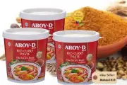 Three Aroy-D Red Curry Paste 14oz Authentic taste of Thai Red Curry Paste