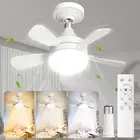 Socket Ceiling Fans with Lights - OIZEGO Fan light with Dimmable Led Light Bu...