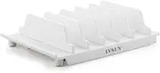 Adjustable Phone Stand Holder Dock Mobile Phone Tablet Organizer Multi Device Universal Desktop Stand Rack for iPhone Samsung Kindle Fire Tablet and Most Electronics Devices, No Charging Port-White
